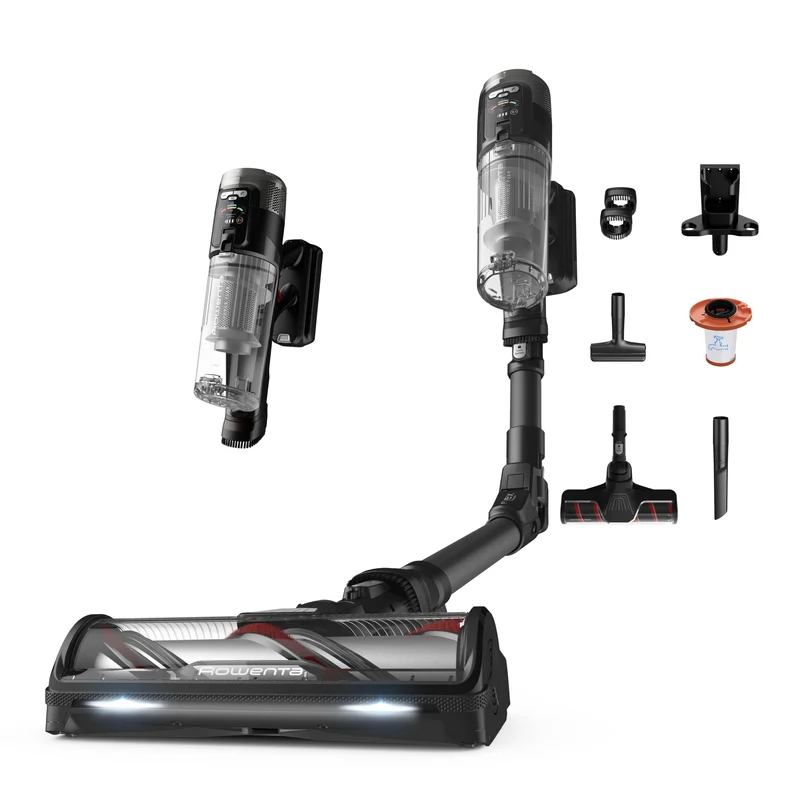 Rowenta X-Force Flex RH9L55E0 upprättstående dammsugare och elektrisk sopborste