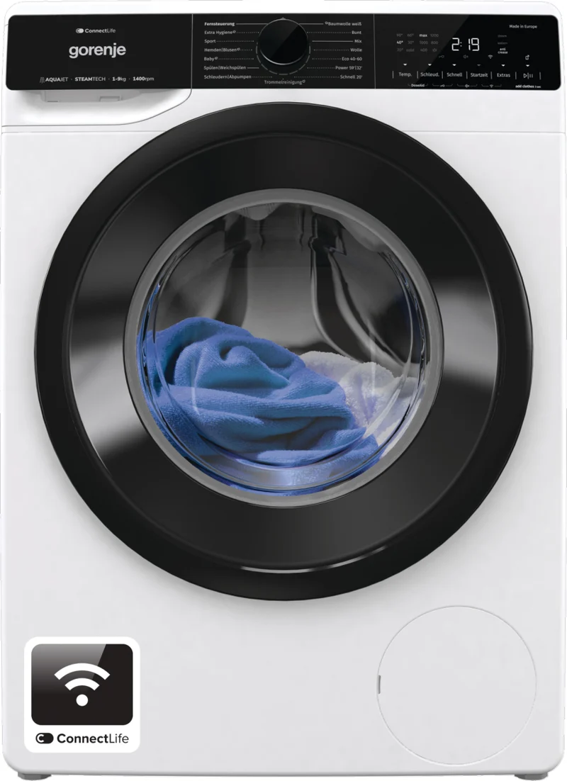 Gorenje G600 WPNA94A1TS tvättmaskin Frontmatad 9 kg 1300 RPM Vit