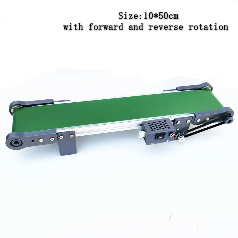 100*500mm Metel Adjustable Speed Motor Electric Conveyor Belt with Forward Assembly Line Experiment Friction for Robotic Arm Kit