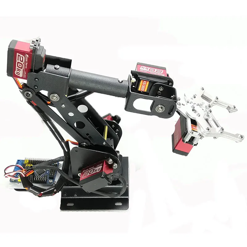 Cheap Assembled Arduino 6 DOF Robot Arm with Digital Servos Gripper Claw Manipulator for STM32/51 Teaching Robotic Kit