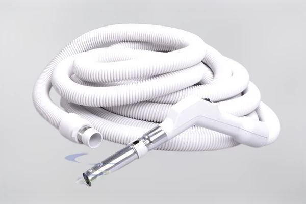 35' Low Voltage Hose Assembly 1 3/8 Dia PLASTIFLEX for Central Vacuum Systems(LIGHT GRAY), XE130138035BUN