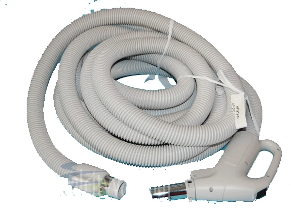 Plastiflex 30' Hose Assembly for Central Vacuum Systems Direct Connect - Gray SZ130138030BDUN