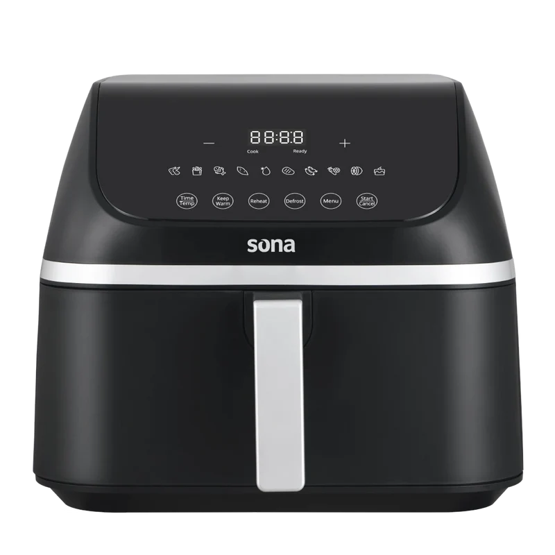 Sona 9L Air Fryer -10 Programs LED Touch Screen Dual Cooking
