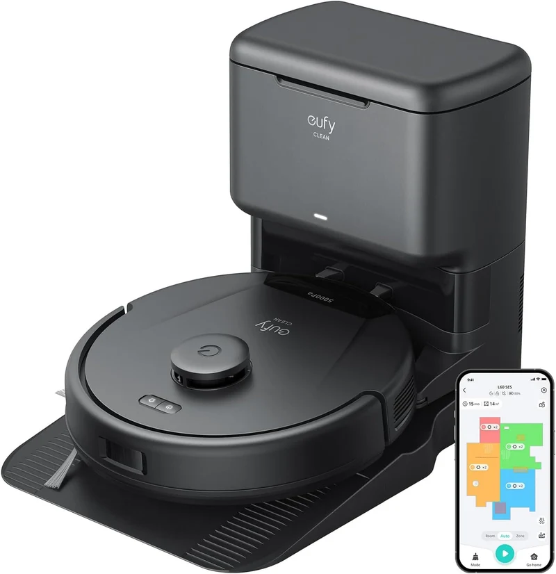 Anker Eufy L60 Hybrid Robot Vacuum with Self Empty Station - Black