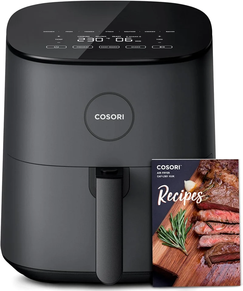 COSORI Air Fryer 4.7L 9 in 1 Compact Air Fryers Oven Digital Tempered Glass Display