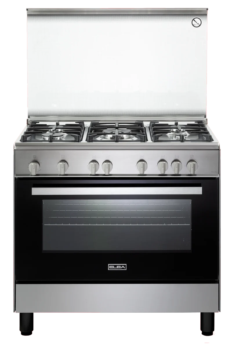 Elba 90 cm Gas Cooker with 5 Burners & Cast Iron Supports