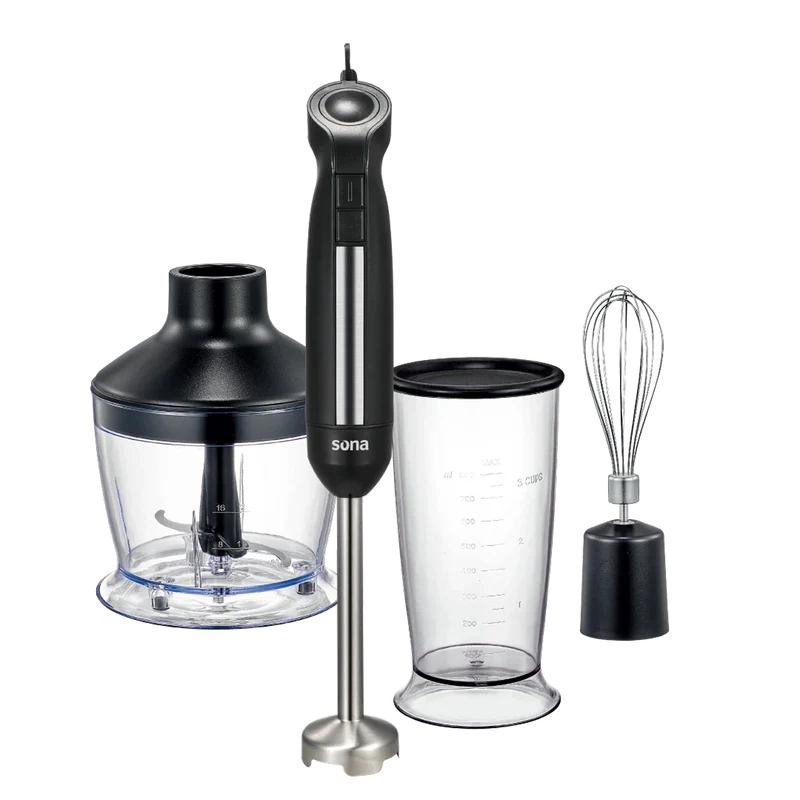 Sona Hand Blender 600ml With accessories 1200W - Black