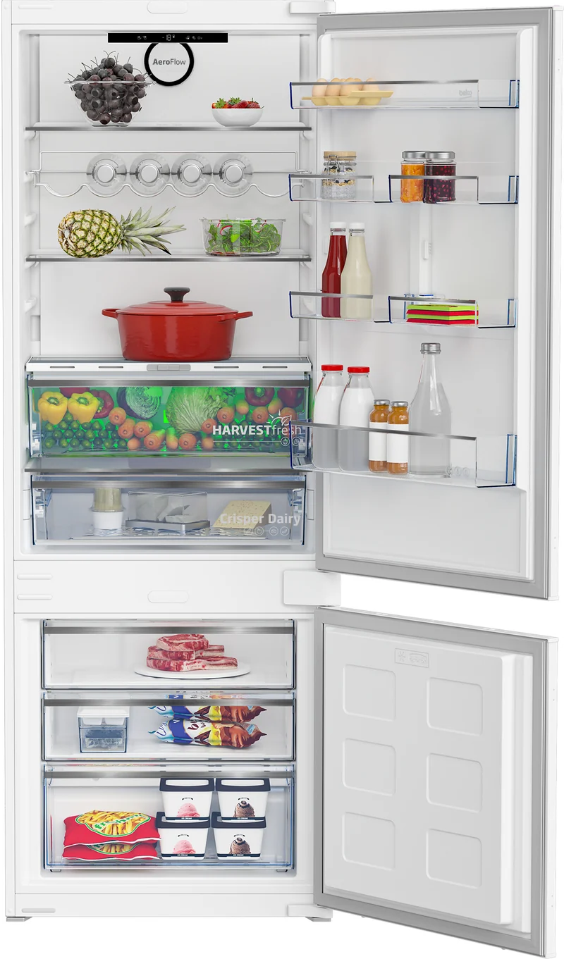 Beko BCNE400E40SN kombinerad kyl/frys Inbyggd 370 l Vit