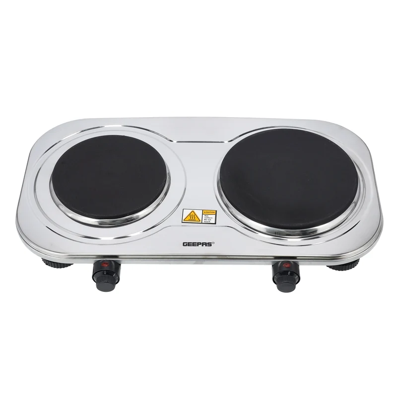 Geepas Double Hot Plate 2500W Stainless Steel Dual Plate