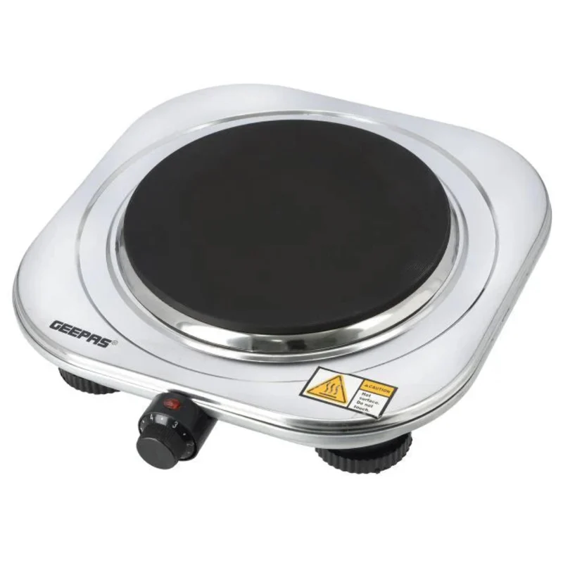 Geepas Stainless Steel Single Hot Plate 1500W 185mm