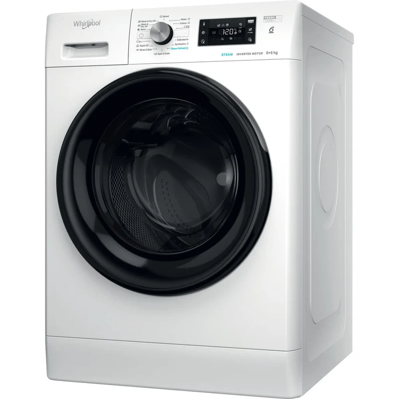 Whirlpool FFWDB 864349 BV EE kombinerad tvättmaskin och Tumlare Fristående