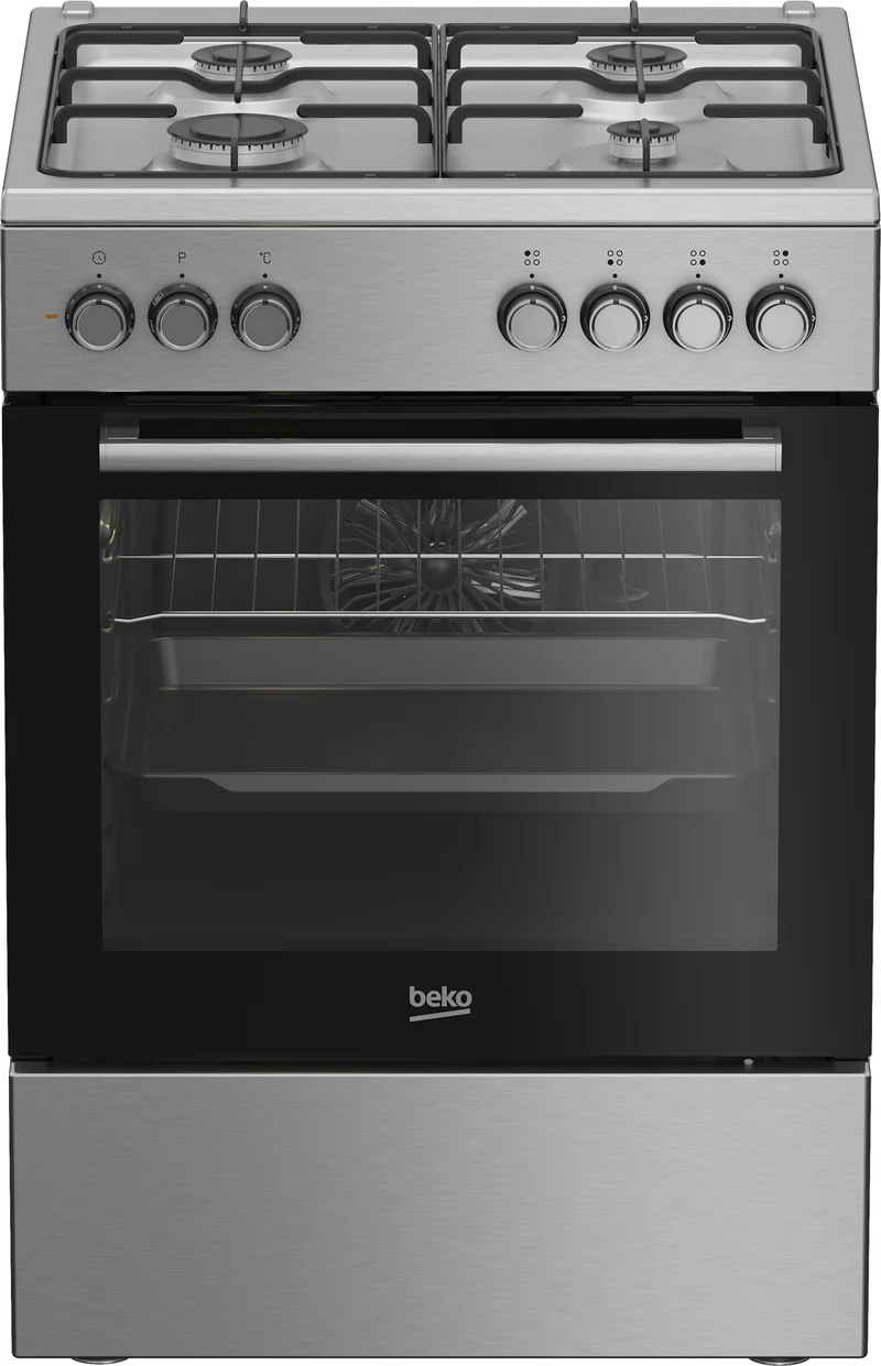 Beko FBE62130GXDN spis Fristående köksspis Elektrisk Gas Svart