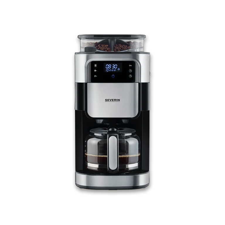 Severin 1000W Coffee Maker Filter with Stainless Steel Grinder