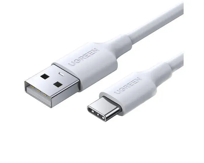 UGREEN USB-A 2.0 to USB-C Cable Nickel Plating 1m (White)