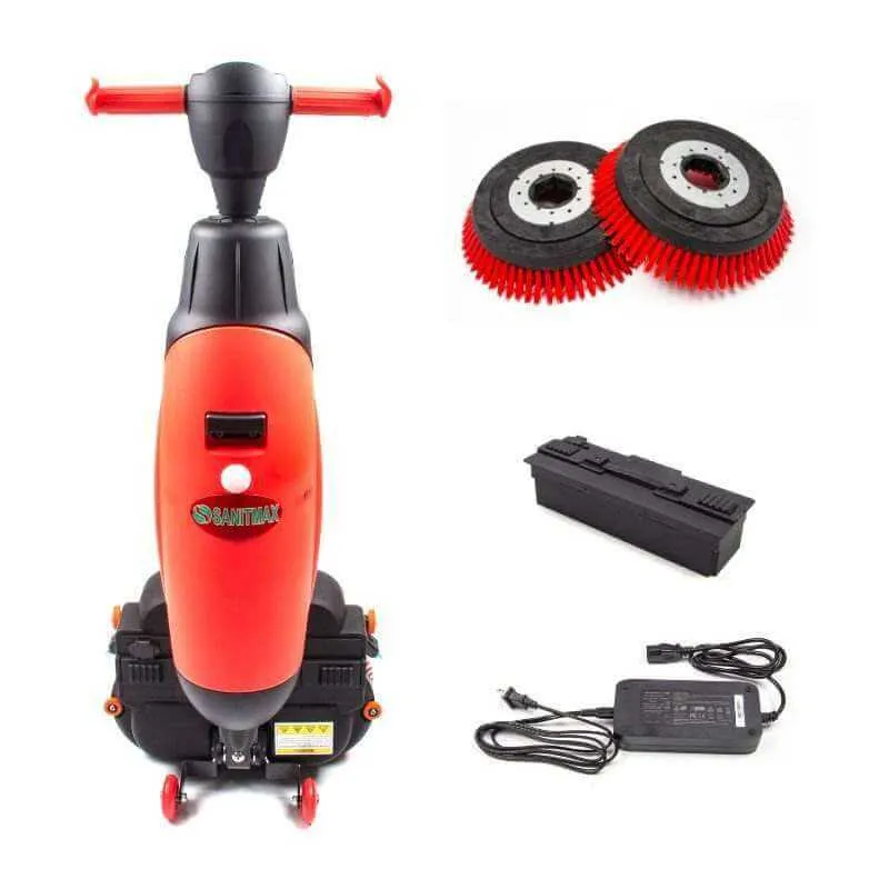 SUNMAX SM430 17" Cordless Walk-Behind Floor Scrubber