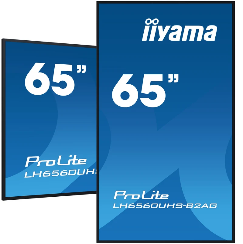 iiyama LH6560UHS-B2AG Écran d'affichage dynamique Carte A numérique 163,8 cm (64.5") LED Wifi 500 cd/m² 4K Ultra HD Noir Intégré dans le processeur Android 11 24/7