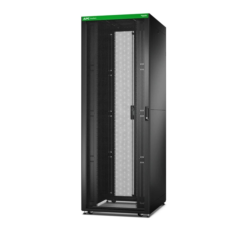 APC Baie EasyRack 800mm/48U/1000mm avec toit, panneau latéral, roulettes, noir