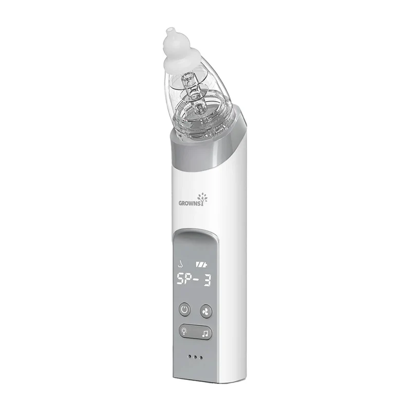 Grownsy nasal aspirator with 3 tips (gray)