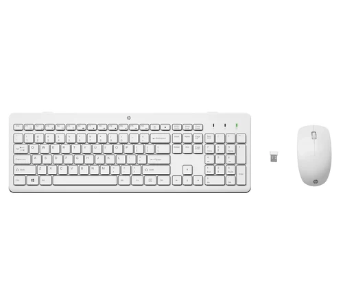 HP 230 Wireless Mouse and Keyboard Combo clavier Souris incluse RF sans fil AZERTY Belge Blanc