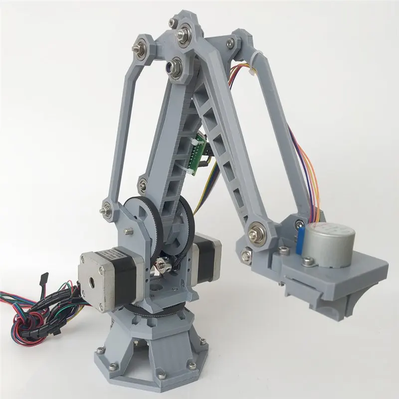 3D Printing High Precision 4-axis Stepping Robot Arm For Arduino UNO Robot DIY Kit Compatible CNC Driver Stepper Claw Clamp Kit