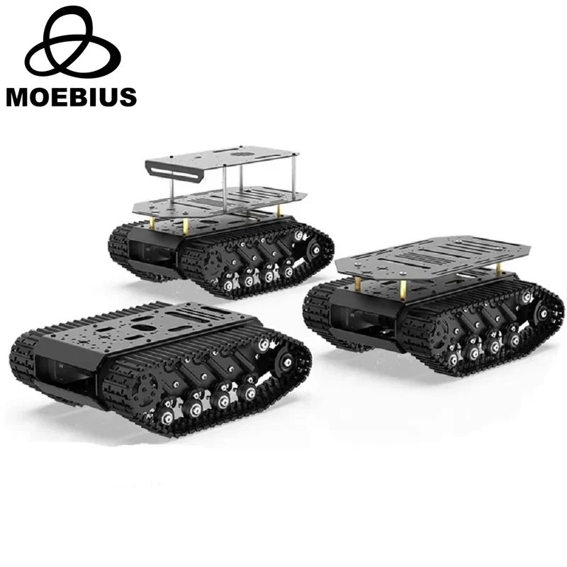 10KG Payload Metal Shock Absorption Tank Chassis with Suspension Robot Coding Motor Intelligent Car for Arduino