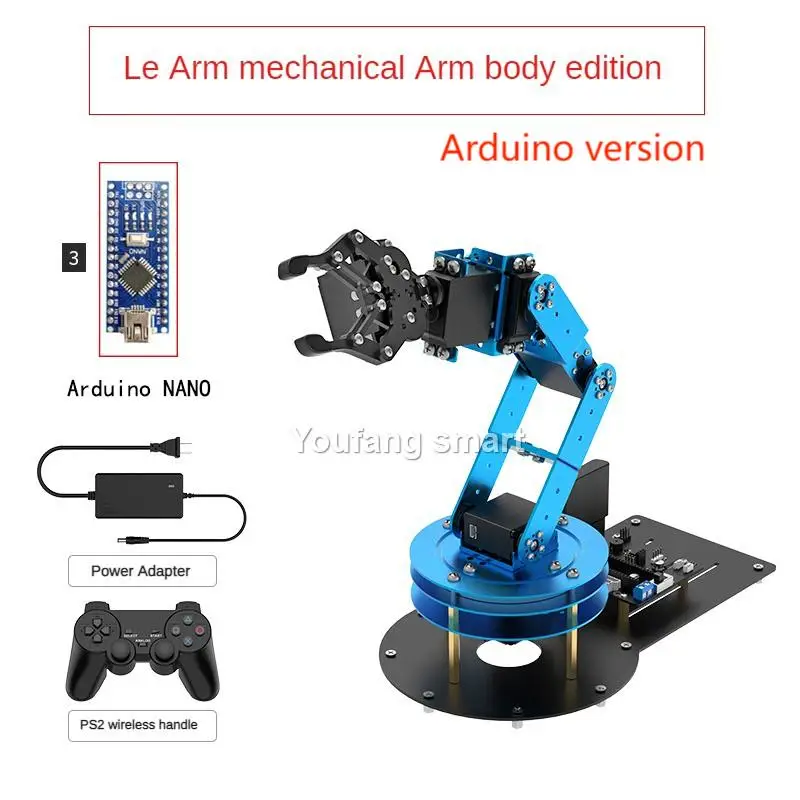 NANO/STM32 6 DOF Robot Metal Alloy Mechanical Arm for Arduino Robot DIY Kit to Ps2/Somatosensory Gloves Programmable Robot Arm