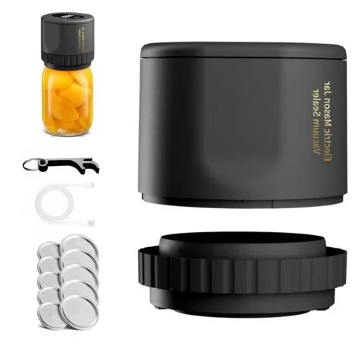 Elektrisk Mason Jar Vakuumförslutare Kit | Trådlöst & Effektivt Vakuumsystem för Mason Burkar – Enkel Matbevarande