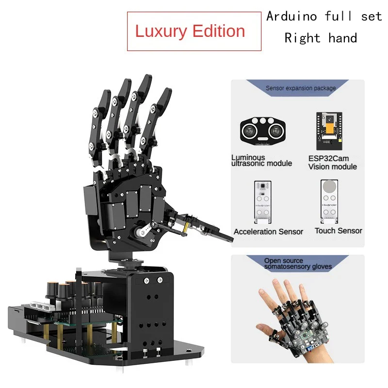 STEM For Arduino STM32 Bionic Robot Palm Hand Manipulator Open Source Code 5 Hands Educational Kit with Ps2/Somatosensory Gloves